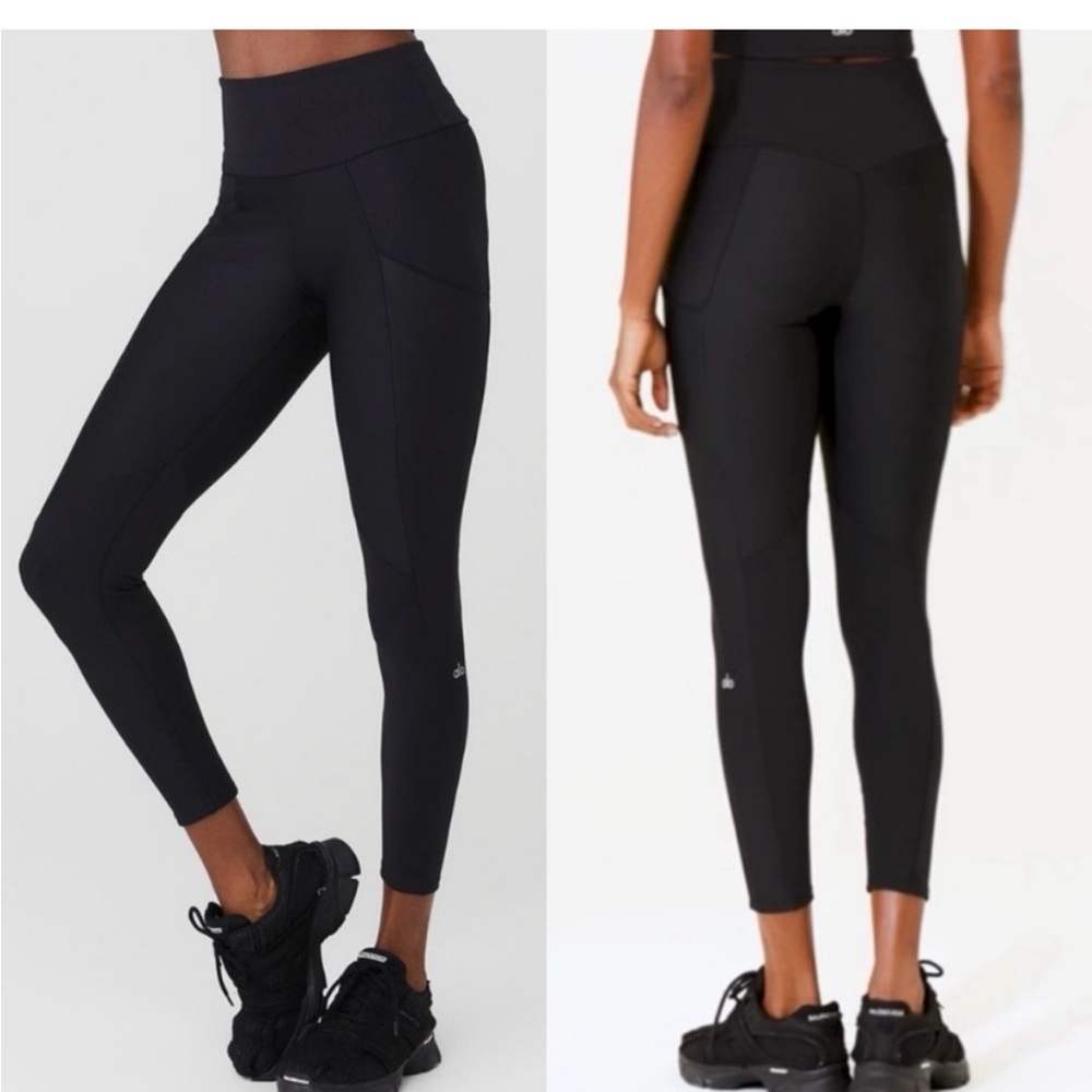 NWT ALO Yoga Women's Black Airlift High-Waisted 7/8 Enchanted Leggings (sz: xs)